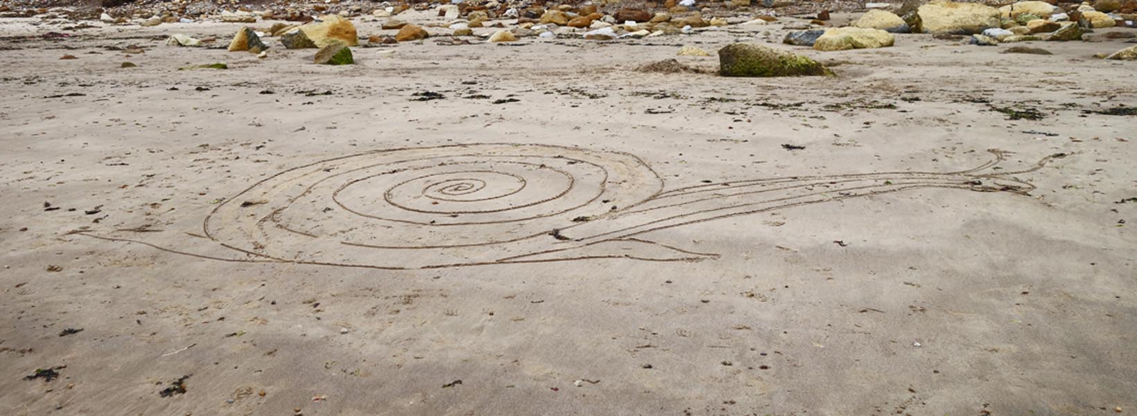 Found sand drawing on North Yorkshire beach